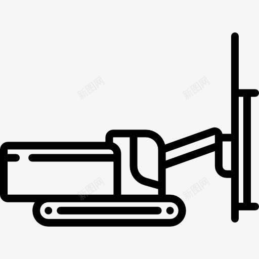 掘进机图标png_新图网 https://ixintu.com 卡车 施工 货物 运输