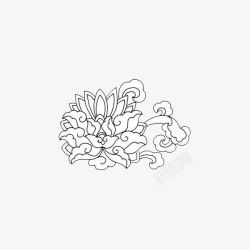 手绘花朵边底素材