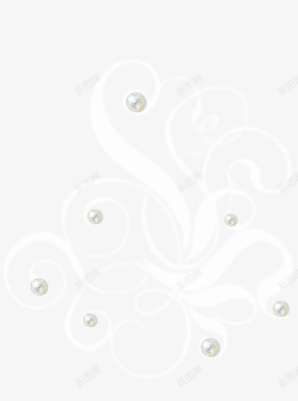白色花纹装饰品png免抠素材_新图网 https://ixintu.com 免抠 白色 素材 花纹 装饰品