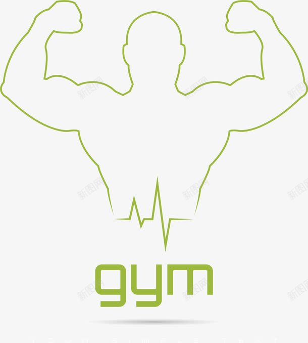 健身的男人png免抠素材_新图网 https://ixintu.com 健身 健身房 力量 男人 绿色