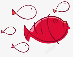 红色小鱼矢量图小鱼高清图片