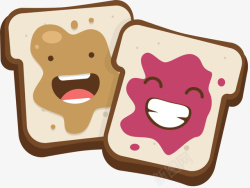 美味的面包片卡通可爱美味吐司高清图片