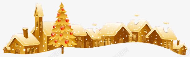 手绘合成房子建筑圣诞节png免抠素材_新图网 https://ixintu.com 合成 圣诞节 建筑 房子