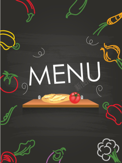天然蔬菜煲汤海报线条感绿色食品健康美食菜单背景矢量图高清图片