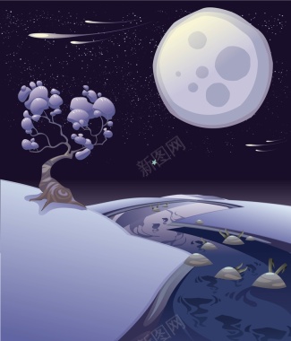 矢量卡通儿童插画星球背景背景