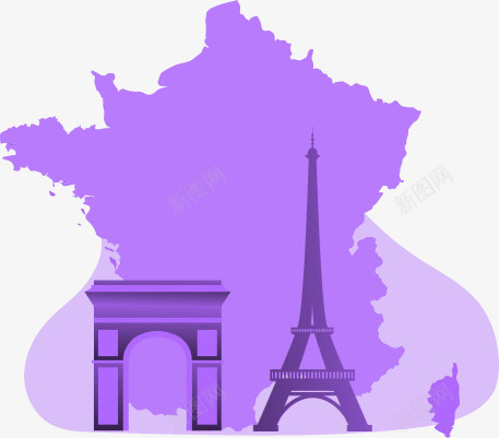 UI插画法国png免抠素材_新图网 https://ixintu.com UI 国家 插画 法国