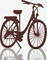 自行车剪影矢量图素材