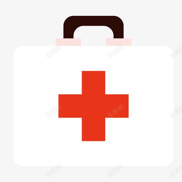 白色医疗箱png免抠素材_新图网 https://ixintu.com 十字架 商务 扁平化 白色 矩形 科技 箱子 红十字医疗箱 红色