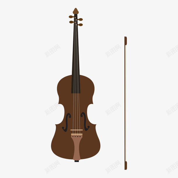 小提琴装饰png免抠素材_新图网 https://ixintu.com 乐器 小提琴 矢量装饰 装饰 装饰画