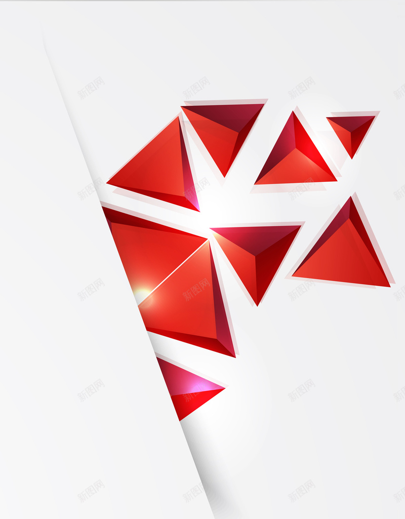 矢量红色几何三角形背景ai设计背景_新图网 https://ixintu.com 三角形 几何 扁平 渐变 玻璃晶体 白色 矢量 碎片 立体 红色 背景 矢量图