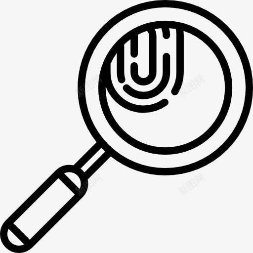 侦探图标png_新图网 https://ixintu.com 侦探 工具和用具 指纹 放大镜 调查