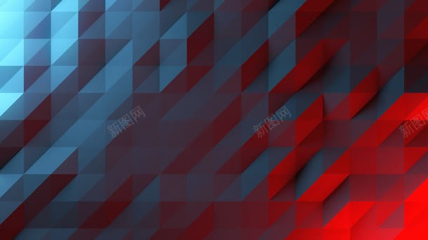 蓝红色三角形立体壁纸jpg设计背景_新图网 https://ixintu.com 三角形 壁纸 立体 红色