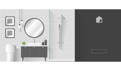 风格效果图盥洗室装修画册图例海报背景矢量图高清图片