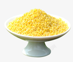 小黄米盘子里的大黄米高清图片