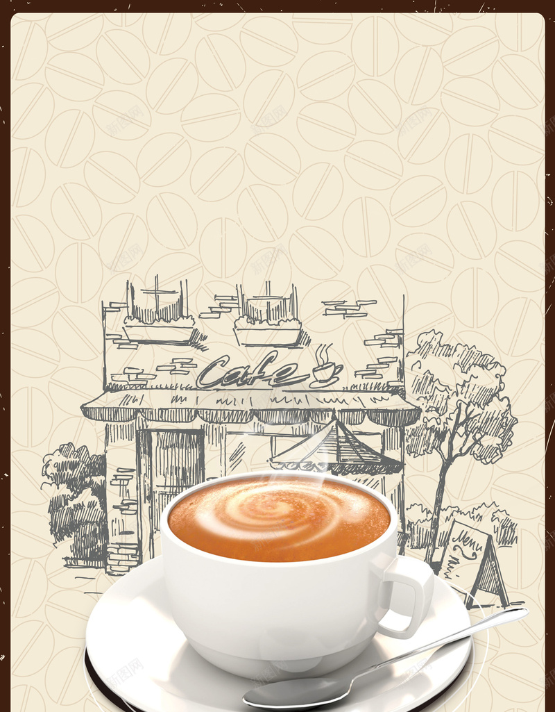 咖啡广告创意海报背景psd设计背景_新图网 https://ixintu.com 咖啡 咖啡厅海报 咖啡厅设计 咖啡店 咖啡店食谱 咖啡文化 情调咖啡 报 美好时 饮料广告 饮料海