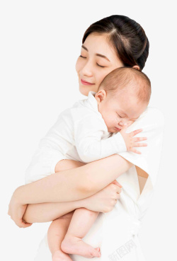 抱小孩的女人产后恢复妈妈高清图片