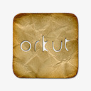 orkut标志皱巴巴的图标图标