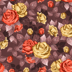 油彩花卉设计油彩蔷薇花背景矢量高清图片