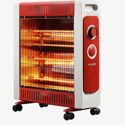 红色取暖器png免抠素材_新图网 https://ixintu.com 产品实物 取暖器 可移动 家用电器 烘干机 电器 红色 轮子