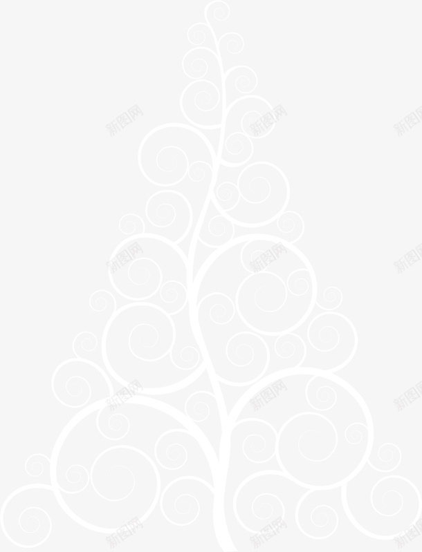 圣诞节白色圣诞树png免抠素材_新图网 https://ixintu.com 创意圣诞树 喜庆 圣诞节 白色圣诞树 白色花纹 简约圣诞树