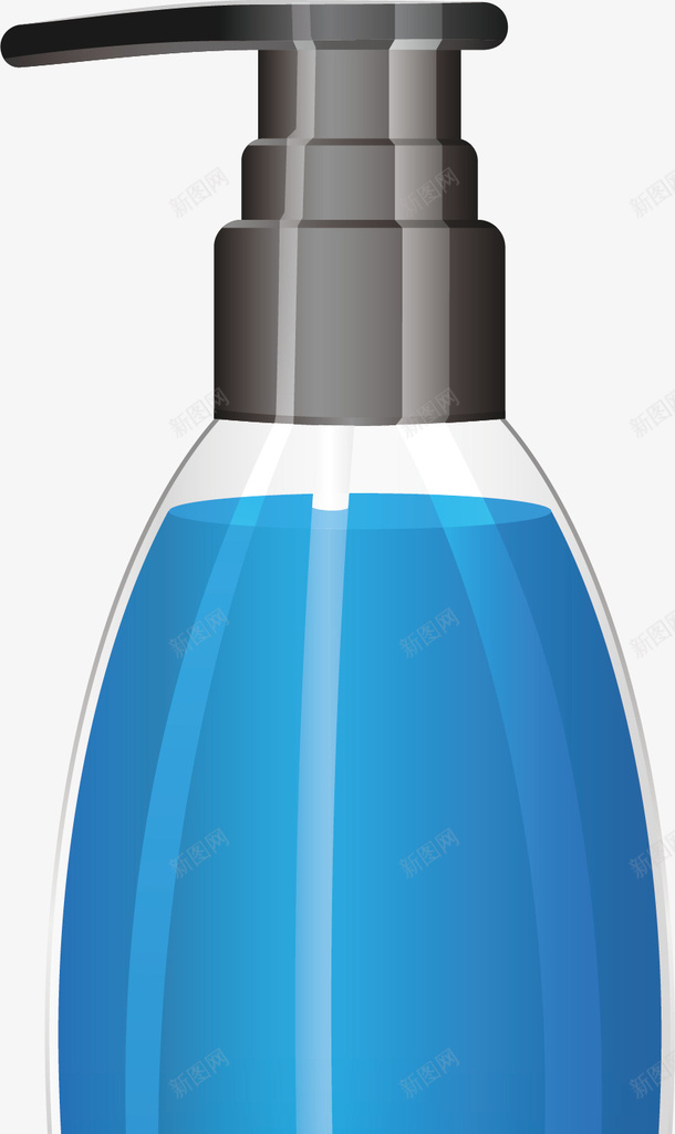 洗发水矢量图ai免抠素材_新图网 https://ixintu.com png 洗发水 瓶子 矢量素材 蓝色 矢量图