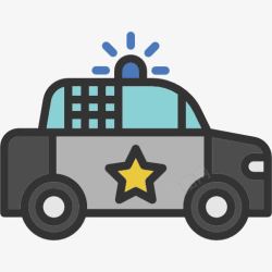警车图标图标