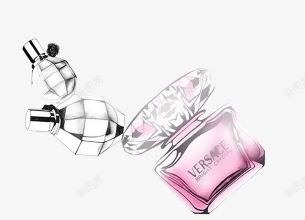 粉色香水瓶png免抠素材_新图网 https://ixintu.com 手绘 瓶子 粉色 香水