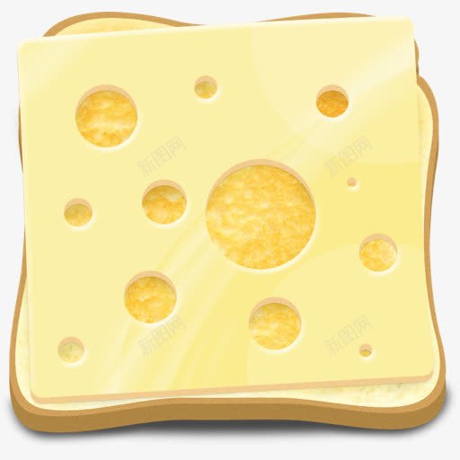 吐司面包奶酪烤奶酪图标png_新图网 https://ixintu.com Cheese Toast 吐司面包 奶酪