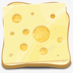 cheese吐司面包奶酪烤奶酪图标高清图片