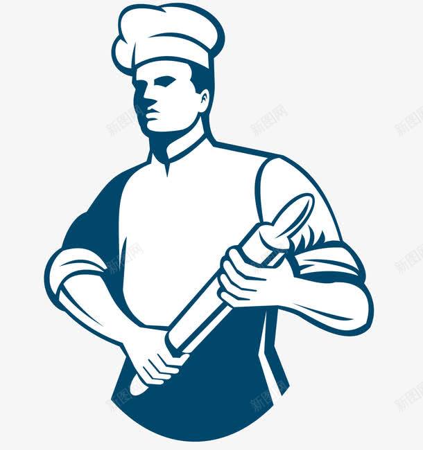 手绘面包烘焙师png免抠素材_新图网 https://ixintu.com 手绘烘焙师 手绘面包师 烘焙师 蓝色烘焙师