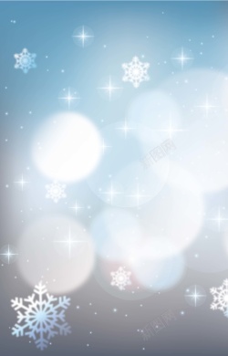 梦幻光晕雪花背景矢量图背景