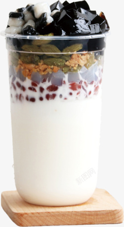 飞机杯实物素材酸奶烧仙草奶茶高清图片