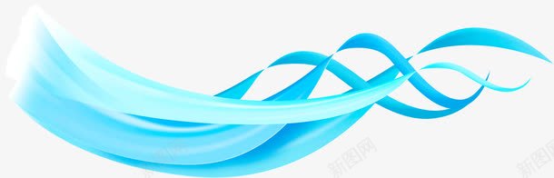 蓝色的彩带图案png免抠素材_新图网 https://ixintu.com 图案 彩带 蓝色