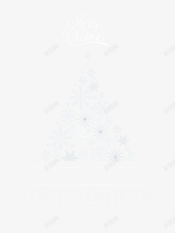 雪花圣诞树png免抠素材_新图网 https://ixintu.com 圣诞树 圣诞素材 圣诞节 白色 雪花 雪花素材