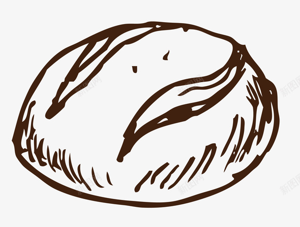 素描面包png免抠素材_新图网 https://ixintu.com 包子 卡通 简笔画 素描 面包 食物 馒头