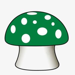 绿色卡通蘑菇装饰素材