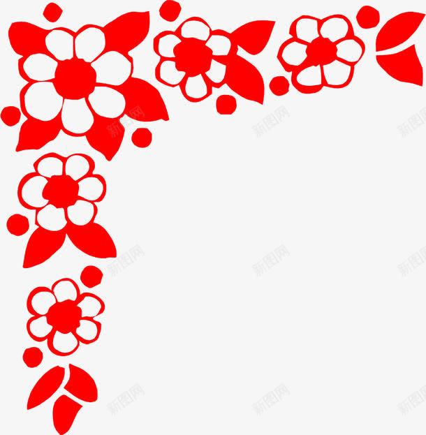 红色花朵边框欧式花纹png免抠素材_新图网 https://ixintu.com 欧式 红色 花朵 花纹 边框
