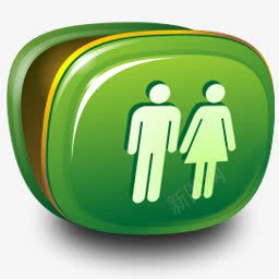 厕所标志MagicBox绿色文件夹图标图标