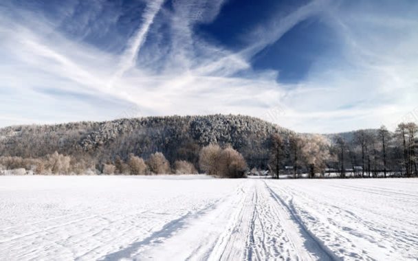 蓝天大山白雪第海报背景背景