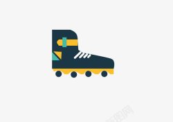 黑色轮滑鞋溜冰鞋子高清图片
