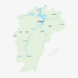 江西省上饶市江西省地图矢量图高清图片