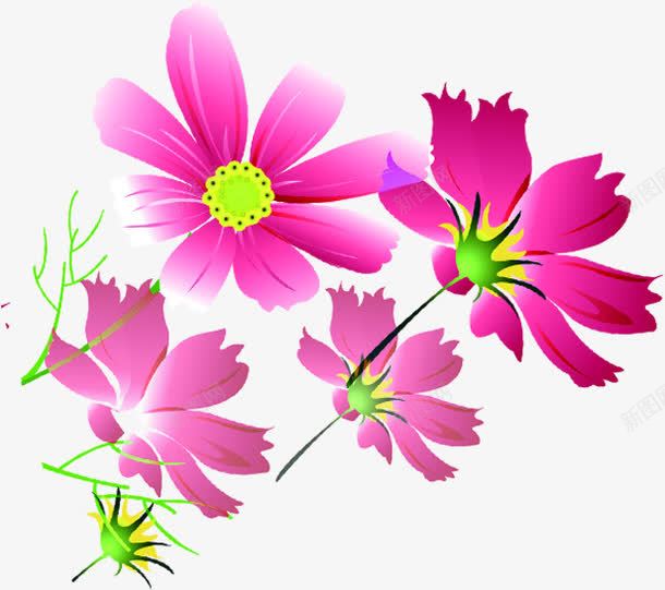 紫色卡通花朵植物手绘png免抠素材_新图网 https://ixintu.com 卡通 植物 紫色 花朵