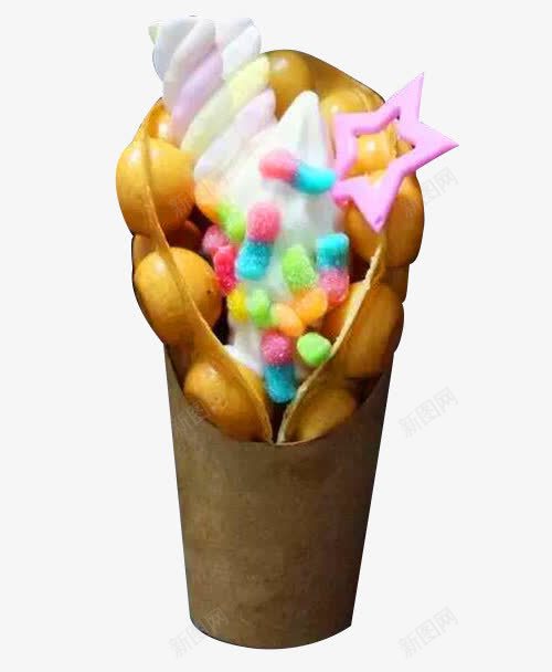 棉花糖蛋仔冰淇淋png免抠素材_新图网 https://ixintu.com 冰淇淋 冷食 棉花糖 蛋仔 蛋仔冰淇淋