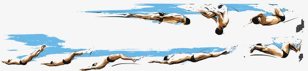 跳水游泳运动员图案png免抠素材_新图网 https://ixintu.com 人物图案 游泳运动员 跳水 运动