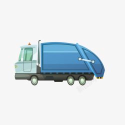 卡车扁平化运垃圾的卡车高清图片