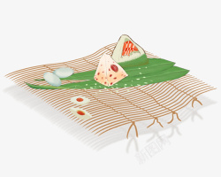 粽子鸭蛋手绘粽子端午节元素高清图片