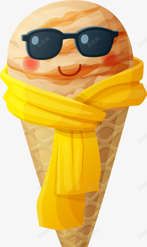 卡通可爱冰淇淋矢量图ai免抠素材_新图网 https://ixintu.com 冰淇淋 卡通 可爱 矢量图