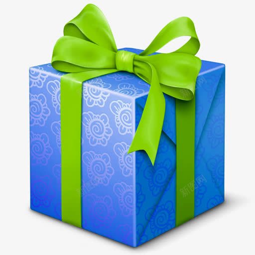 蓝色礼物盒圣诞png免抠素材_新图网 https://ixintu.com 圣诞 礼物 素材 蓝色