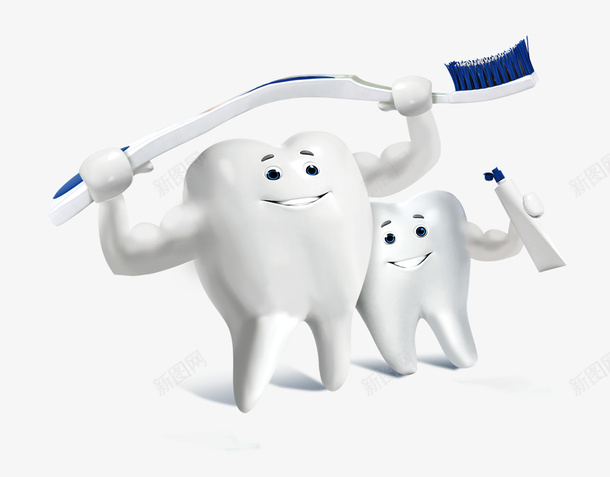 牙齿牙刷刷牙健吃齿png免抠素材_新图网 https://ixintu.com 健吃齿 刷牙 牙刷 牙齿