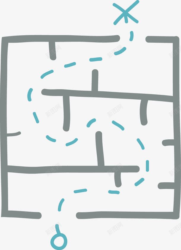 创意迷宫引路图png免抠素材_新图网 https://ixintu.com 儿童迷宫 困境 提示 方向 迷宫 迷宫线路
